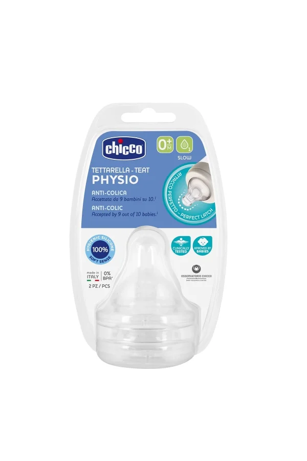 Chicco Wellbeing Silikon 2li Biberon Emziği 0 ay+