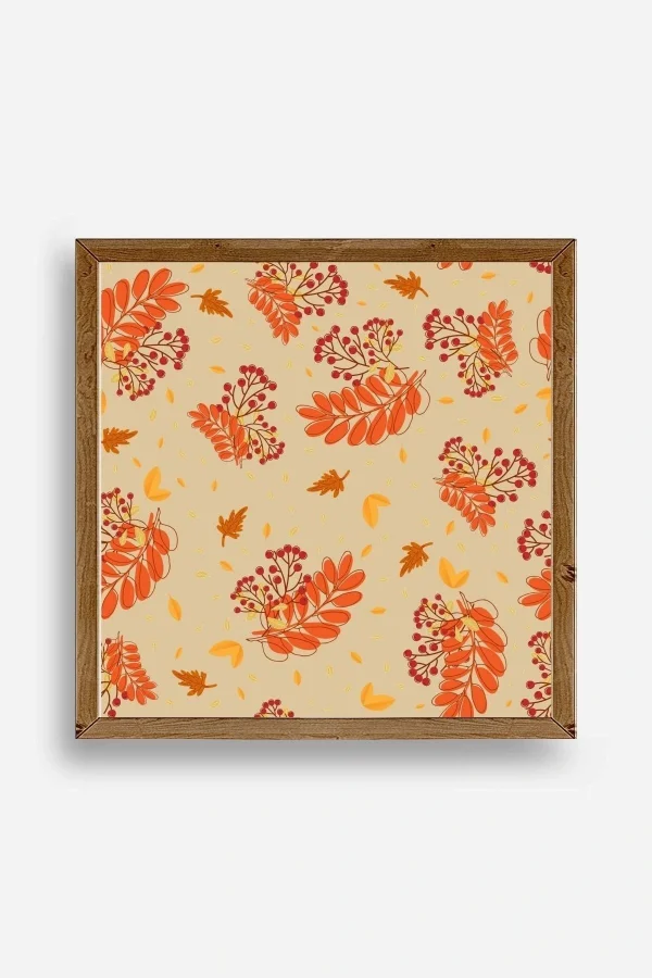 Çiçek Ahşap Çerçeveli Tablo