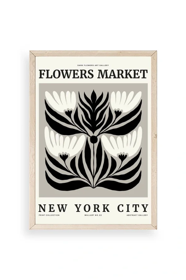 Çiçek Ahşap Çerçeveli Tablo