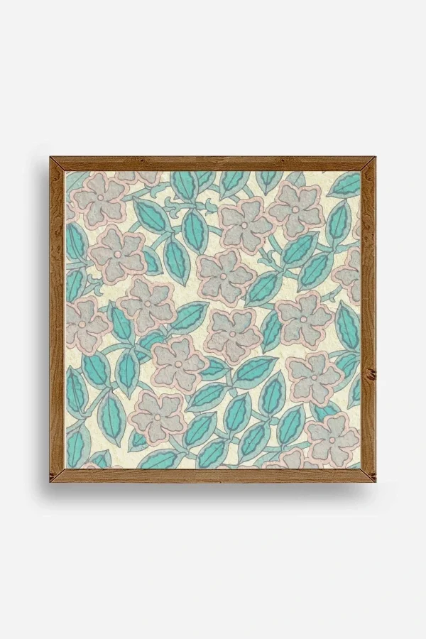 Çiçek Ahşap Çerçeveli Tablo