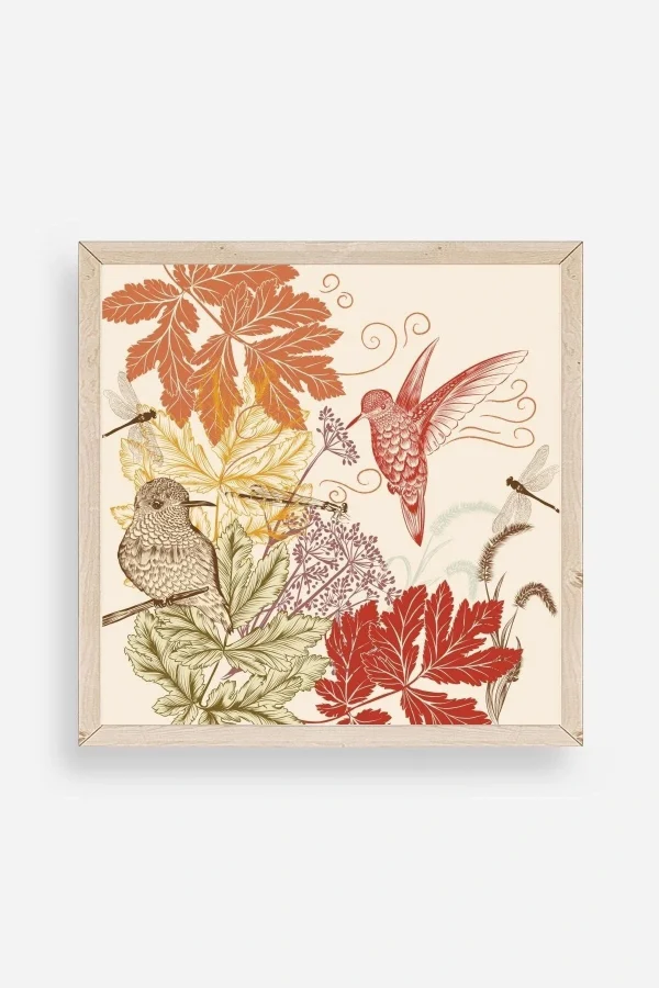 Çiçek Ahşap Çerçeveli Tablo