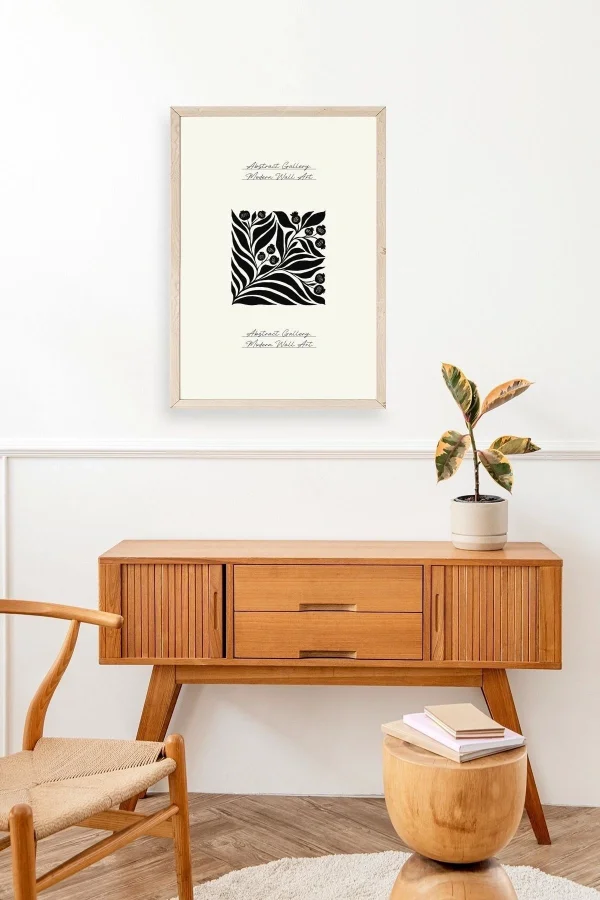 Çiçek Ahşap Çerçeveli Tablo