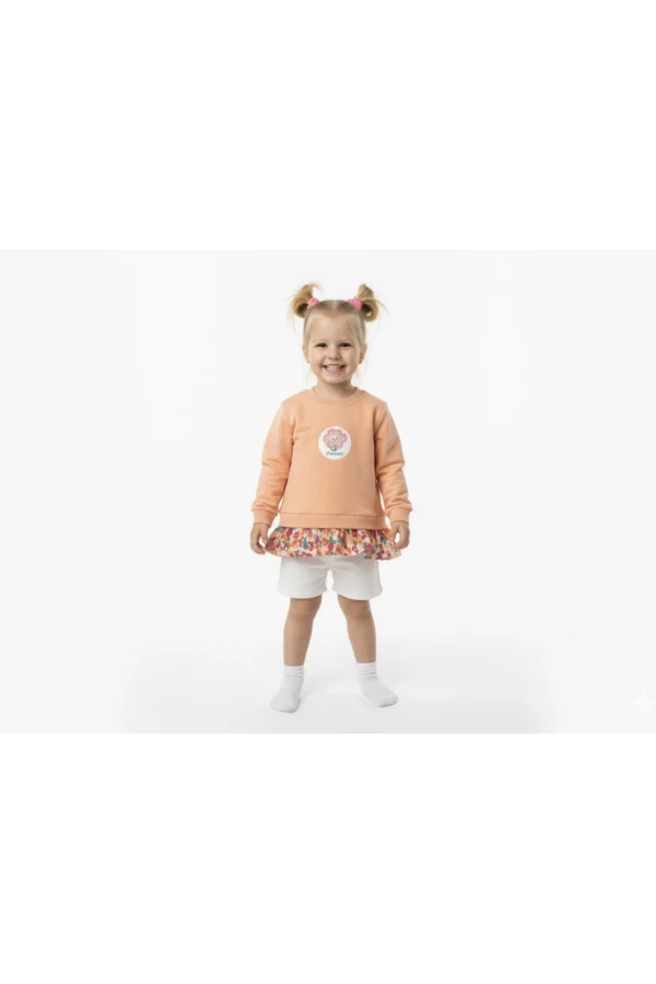 Çiçek Baskılı,Fırfırlı Bluz