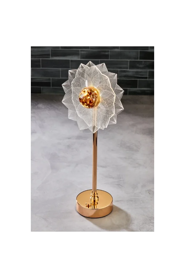 Çiçek Tasarımlı LED Masa Lambası