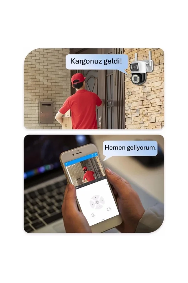 Çift Lensli Dış Mekan Wi-Fi Kamera