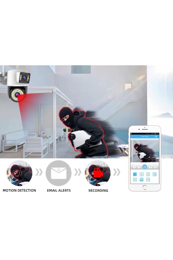 Çift Lensli Dış Mekan Wi-Fi Kamera