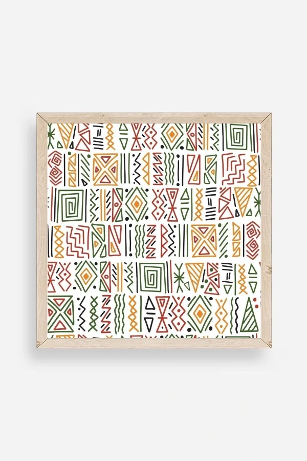 Çizgiler Ahşap Çerçeveli Tablo