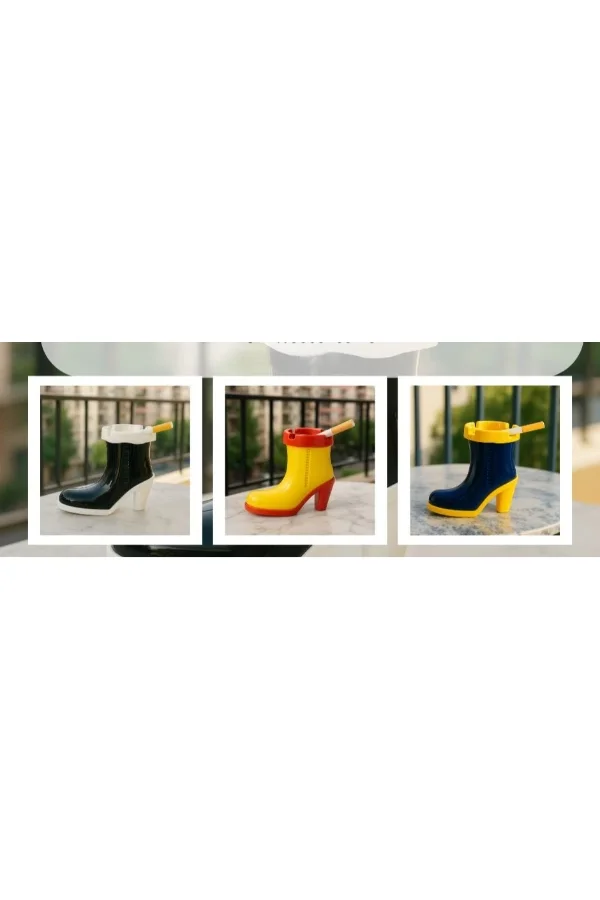 Çizme Tasarımlı Kokusuz Küllük