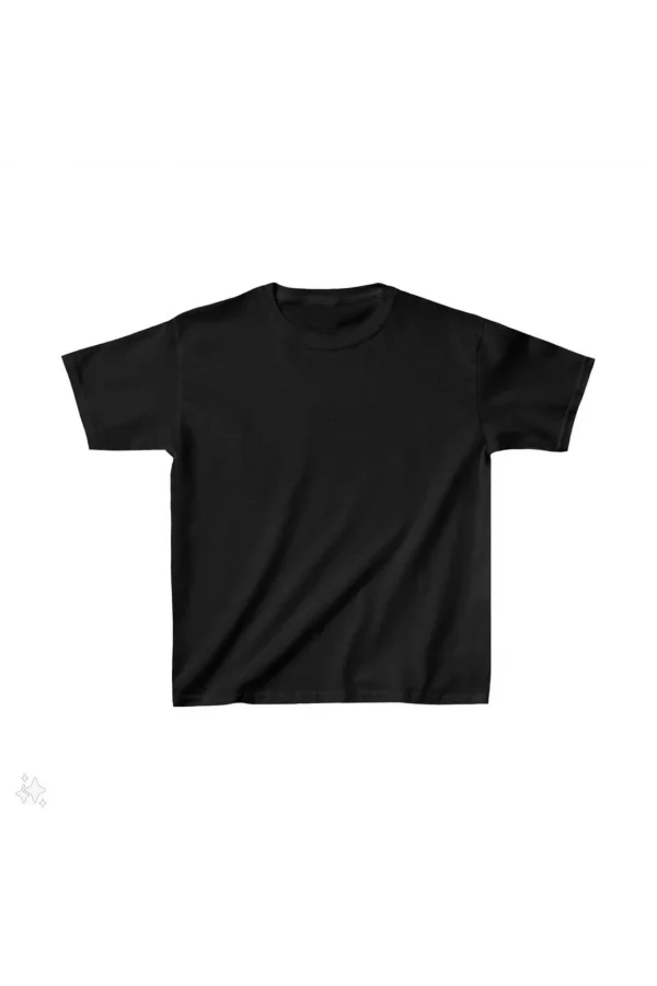Çocuk Unisex Basic T-Shirt - Siyah