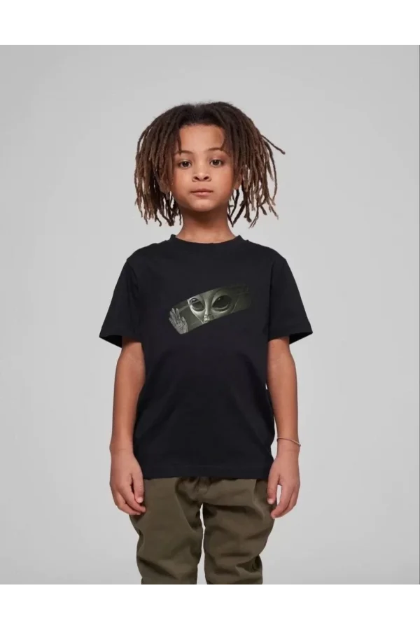 Çocuk Unisex Baskılı T-Shirt - Siyah