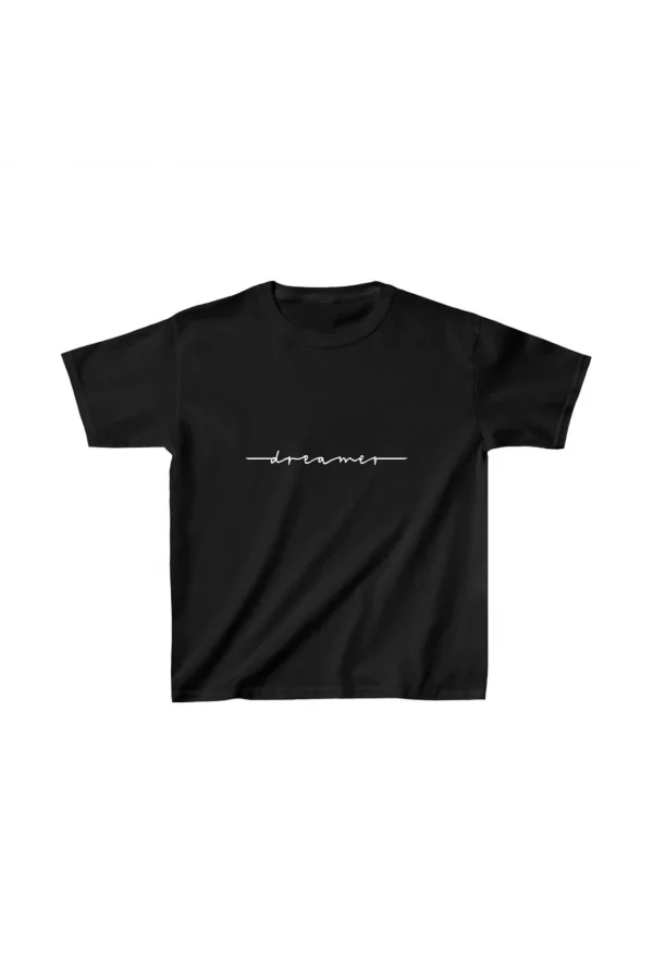Çocuk Unisex Baskılı T-Shirt - Siyah