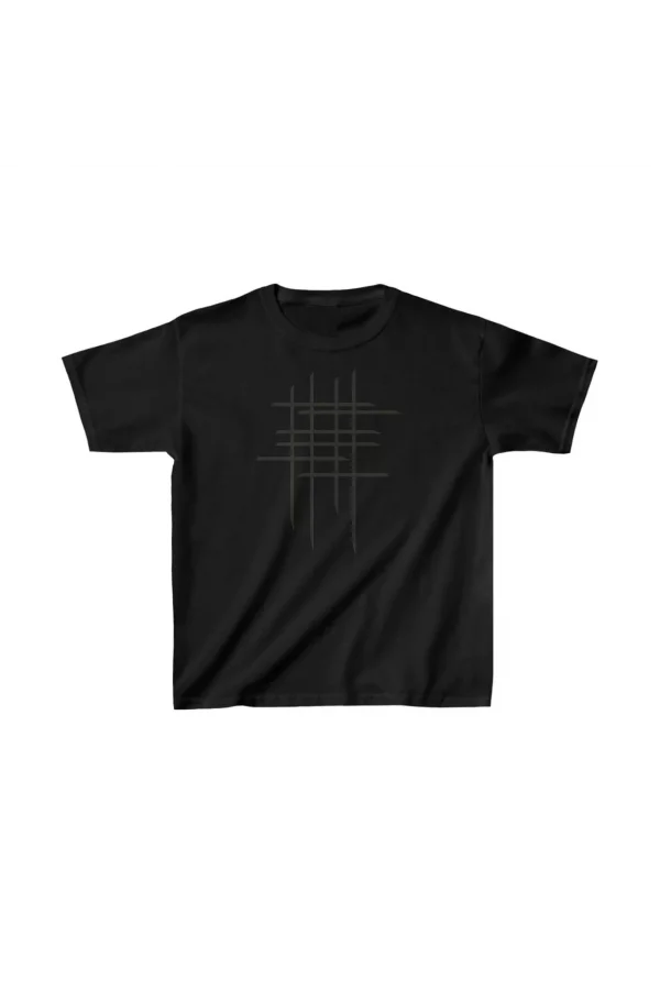 Çocuk Unisex Baskılı T-Shirt - Siyah