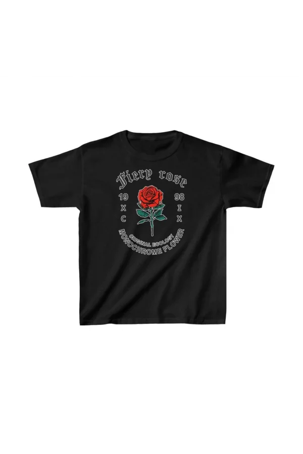 Çocuk Unisex Baskılı T-Shirt - Siyah
