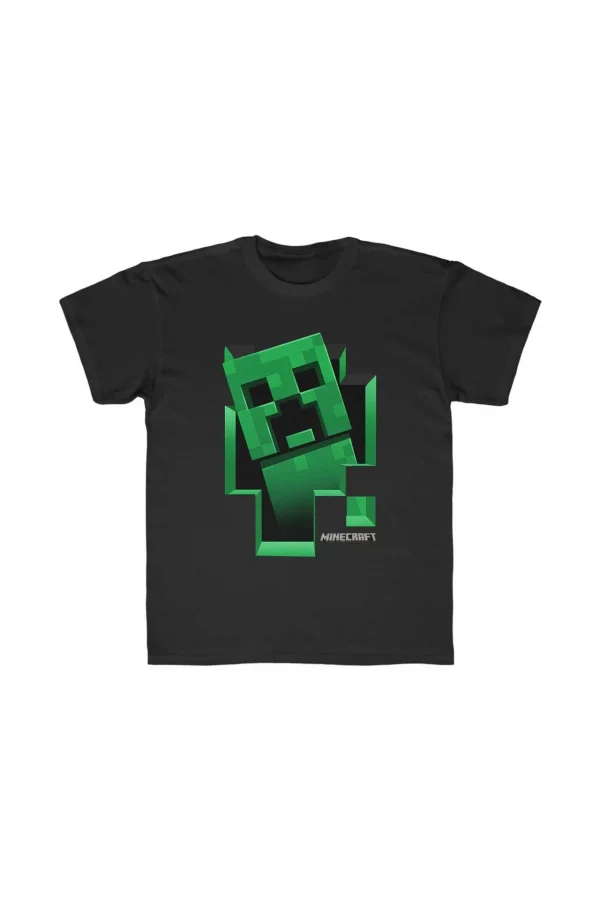 Çocuk Unisex Baskılı T-Shirt - Siyah