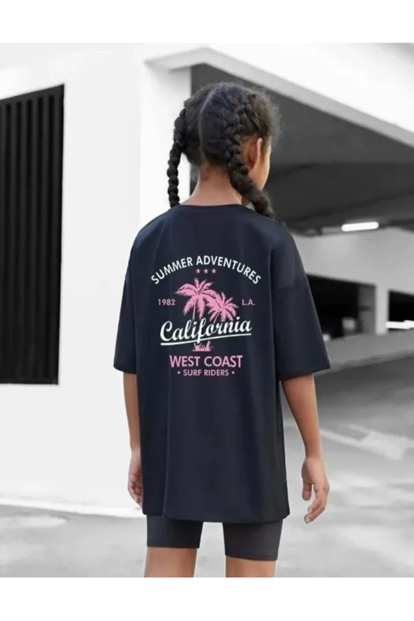 Çocuk Unisex Baskılı T-Shirt - Siyah