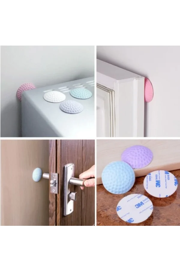 Çok Amaçlı Silikon Kapı Duvar Koruyucu Tampon - 4lü Paket