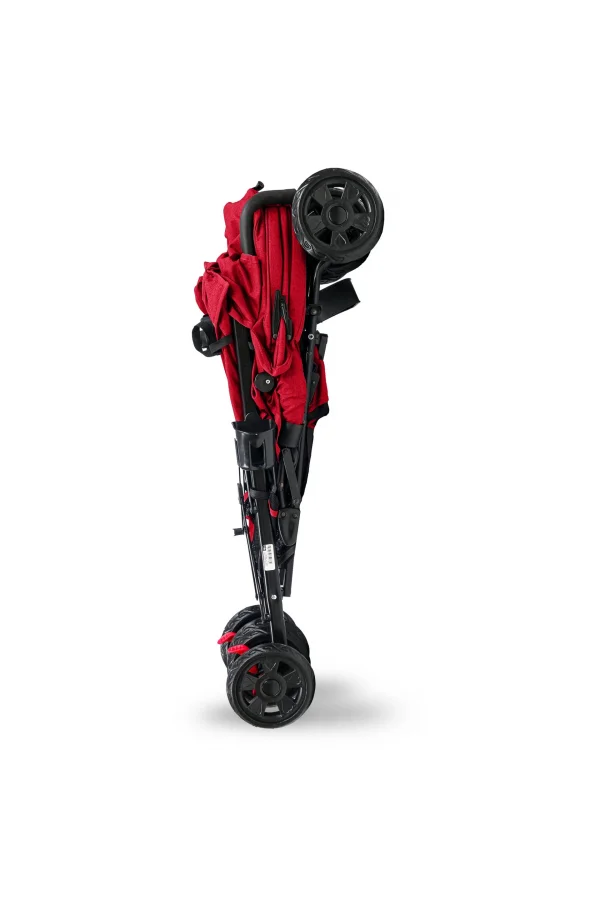 Comfymax Tam Yatar Baston Bebek Arabası – Dark Red
