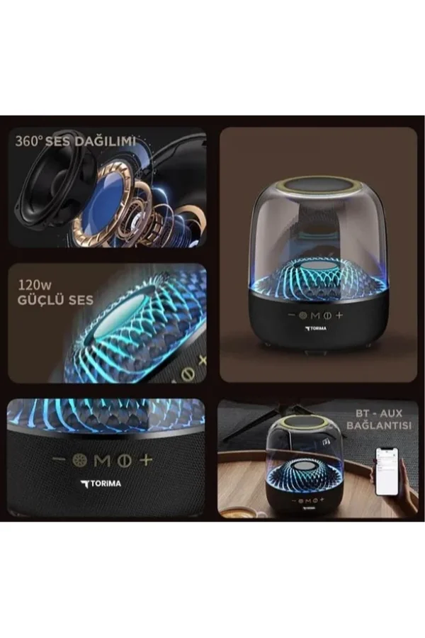 D33 Siyah Taşınabilir Kablosuz Bluetooth Hoparlör