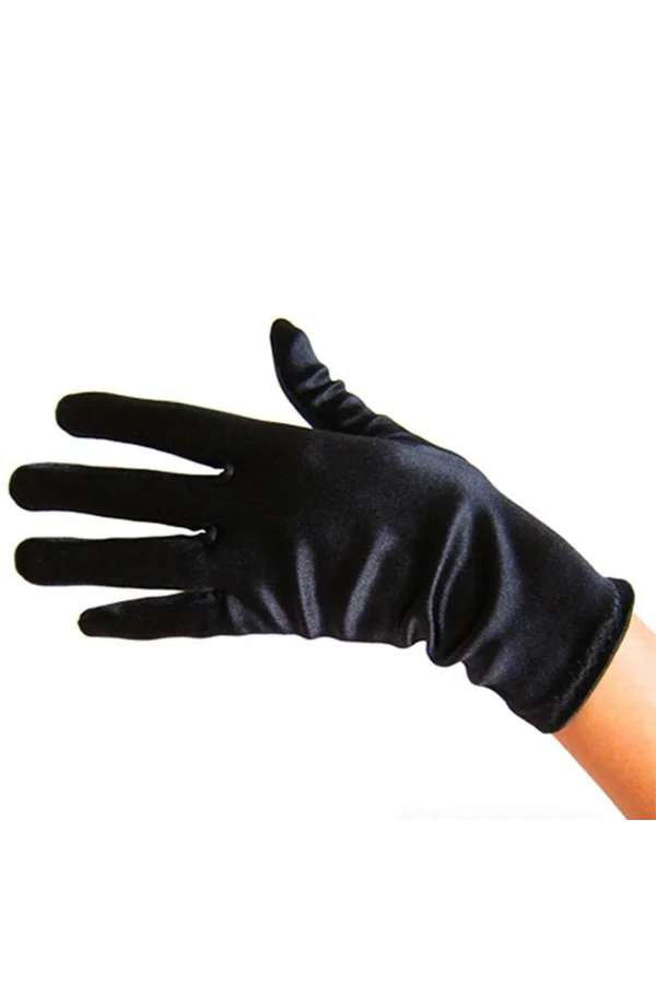 Siyah Renk Kısa Dans Gösteri Eldiveni