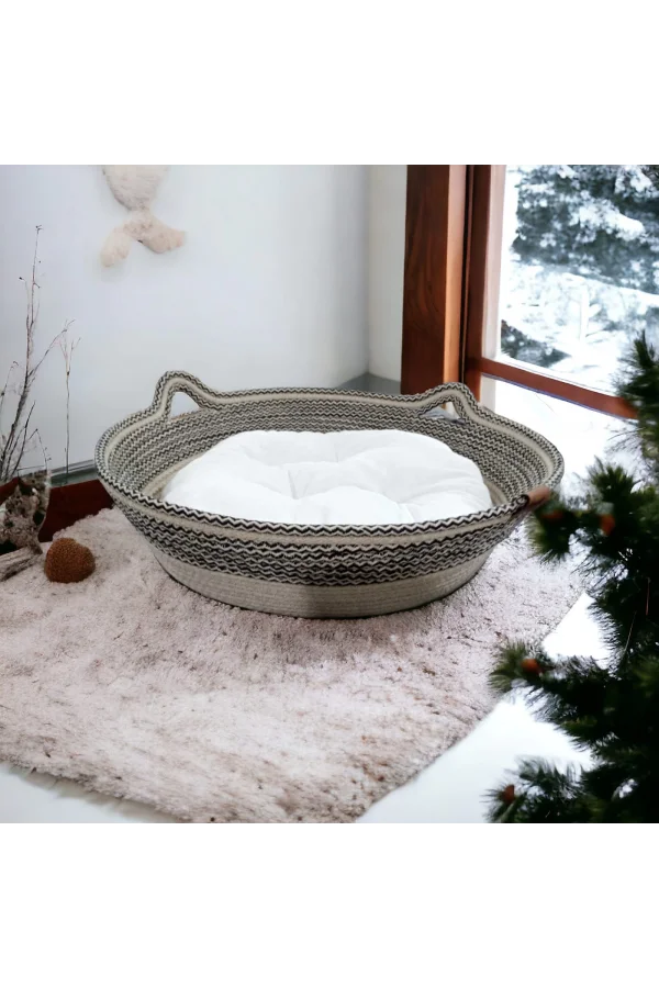 Decohandy 40 Cm Elyaflı Kedi Yatağı