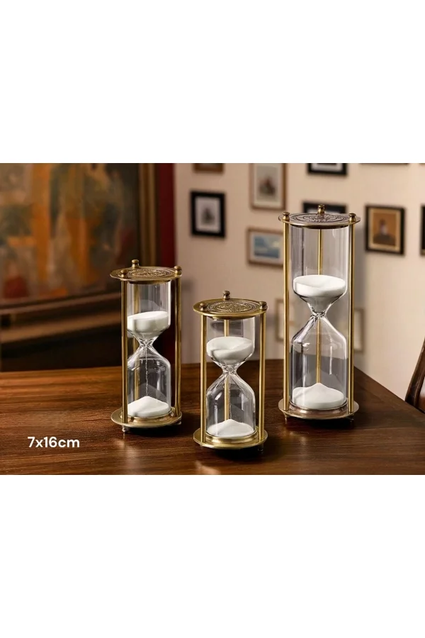 Dekoratif Cam Kum Saati 7x16 cm