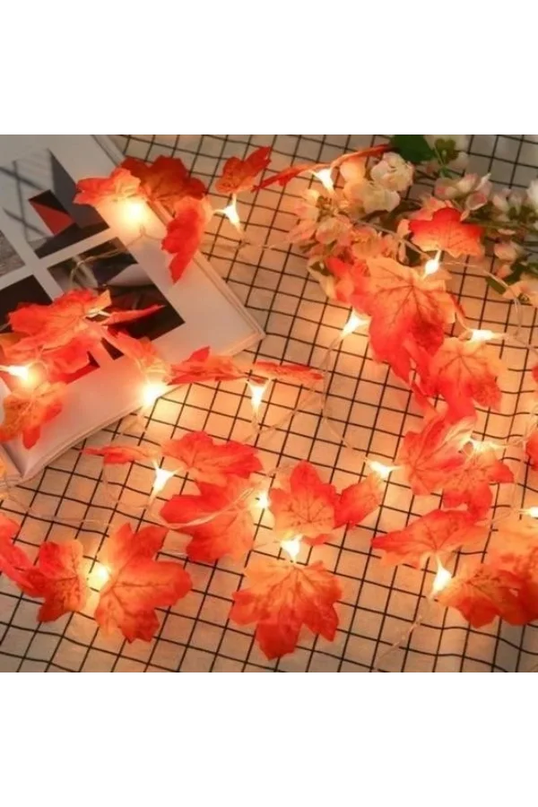 Dekoratif Sonbahar Yapraklı Şerit LED Işık