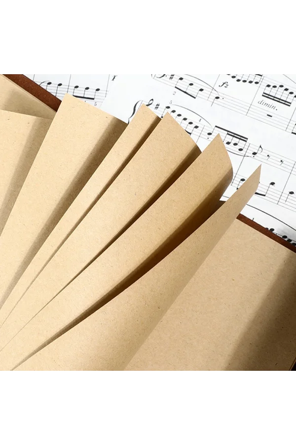 Deri Yaprak Desenli Defter Küçük Boy