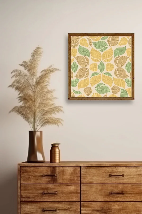 Desen Ahşap Çerçeveli Tablo