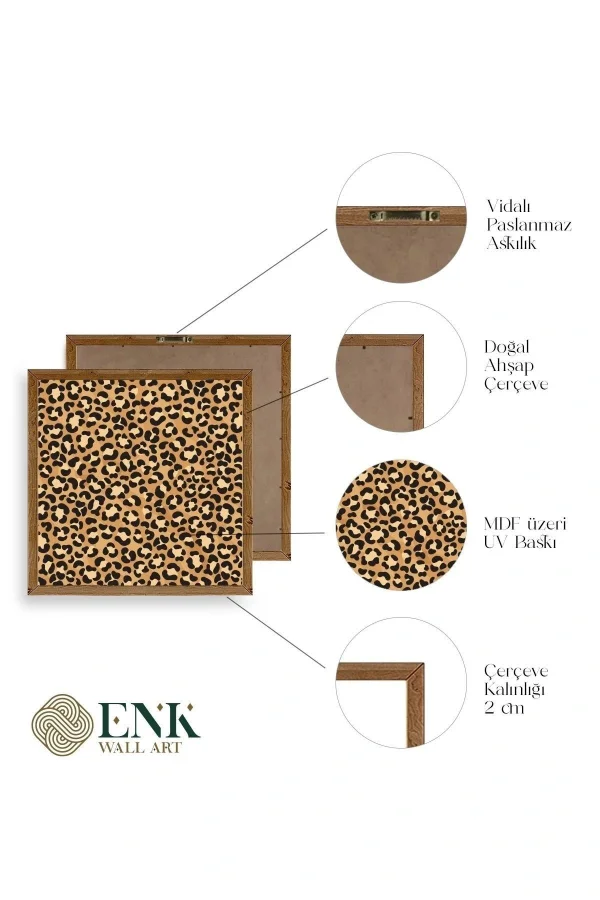 Desen Ahşap Çerçeveli Tablo