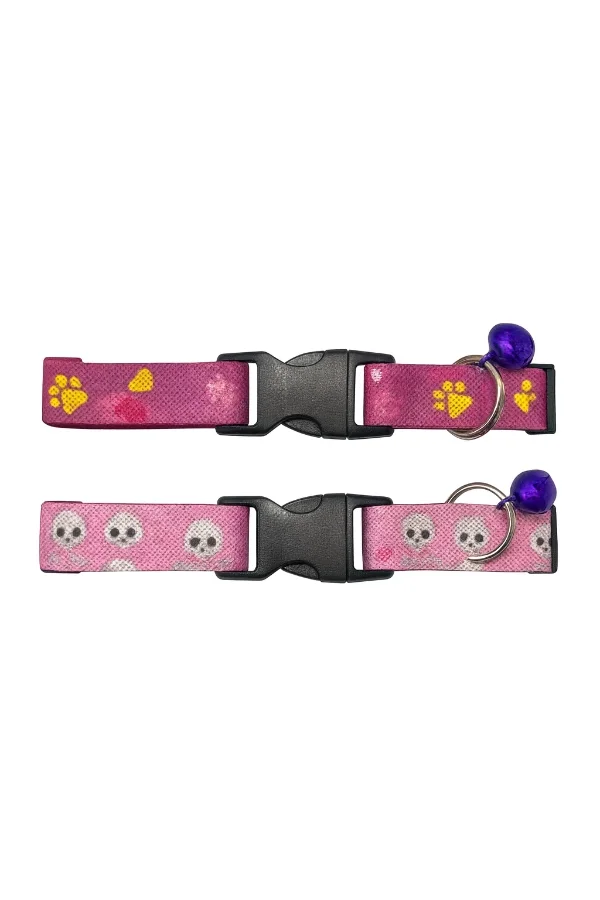 Desenli Zilli Kedi Tasması