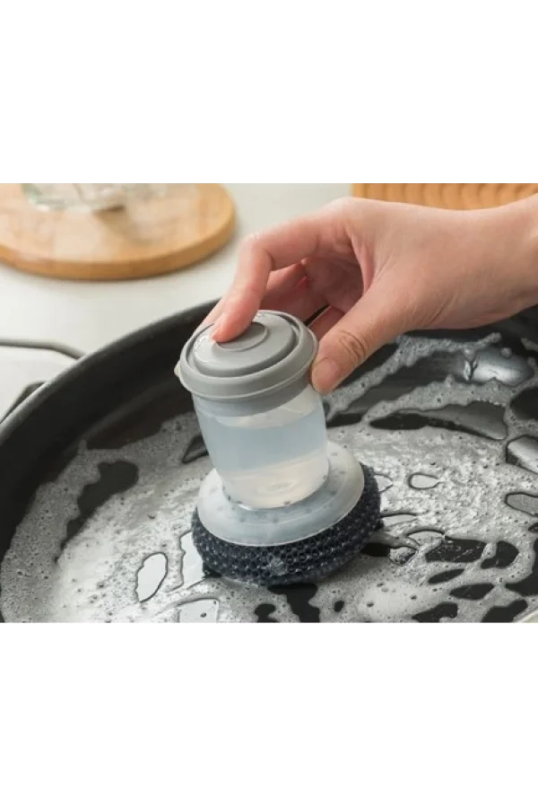 Deterjan Hazneli Telli Bulaşık Fırçası