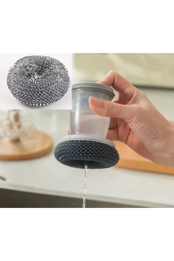 Deterjan Hazneli Telli Bulaşık Fırçası