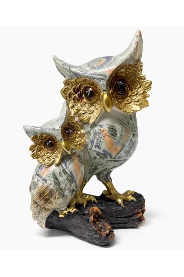 Dolar Baskılı Özel Tasarım İkili Polyester Baykuş