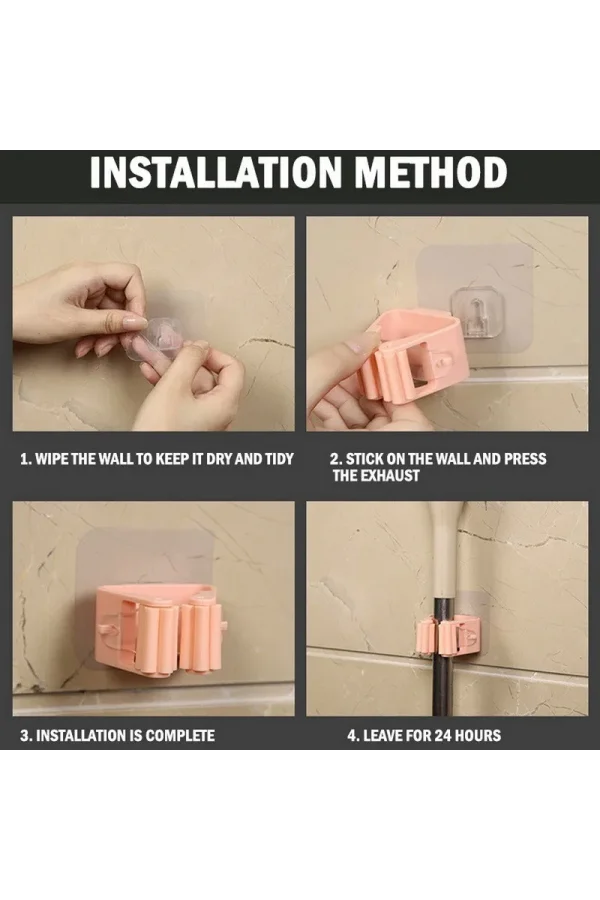 Duvara Monte Mop Paspas Tutucu 4 Adet