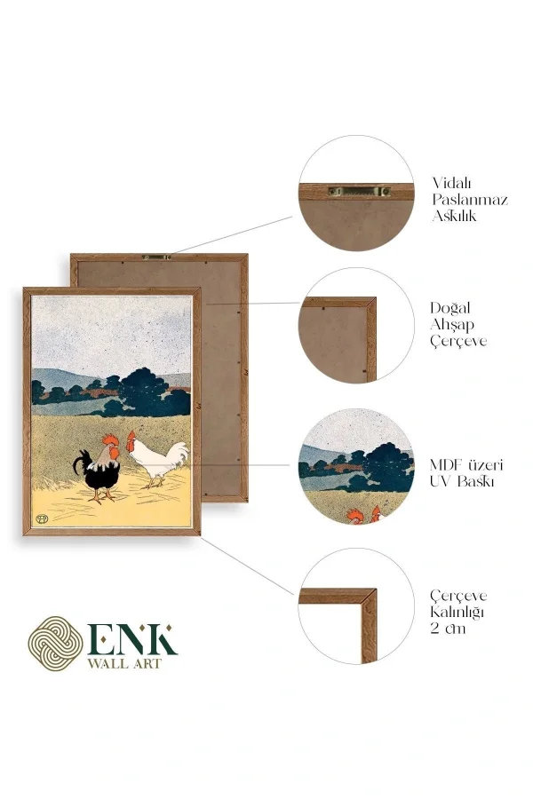 Edward Penfield Ahşap Çerçeveli Tablo