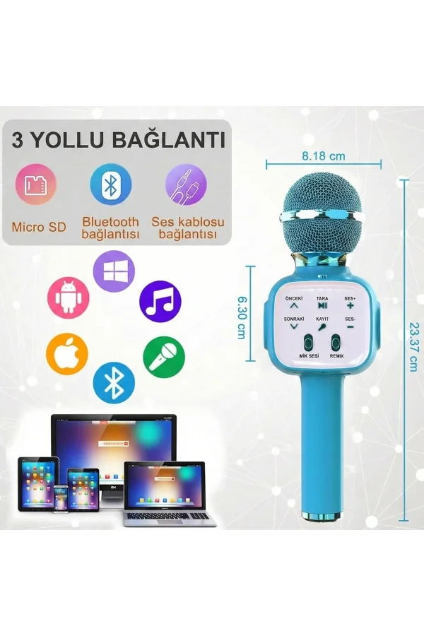 Eğlenceli Karaoke Mikrofonu - Çocuklar İçin