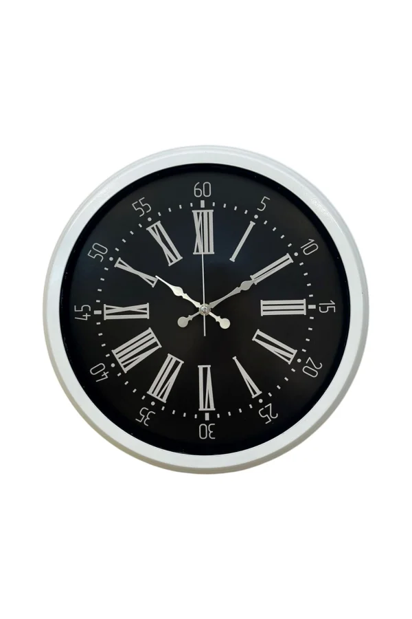 Elegance White 40 Cm Metal Duvar Saati