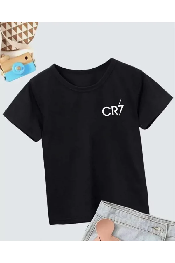 Erkek Çocuk Baskılı T-Shirt - Siyah