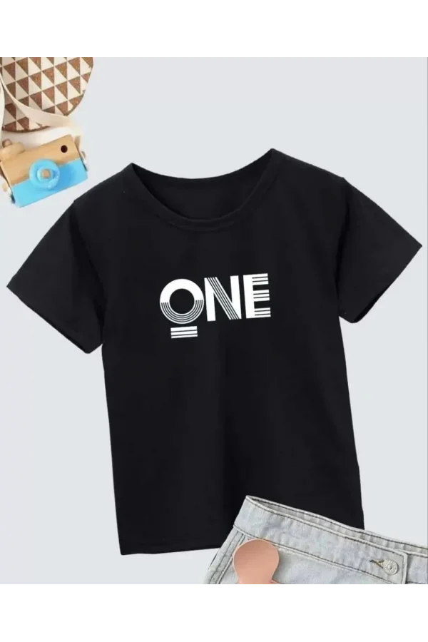 Erkek Çocuk Baskılı T-Shirt - Siyah