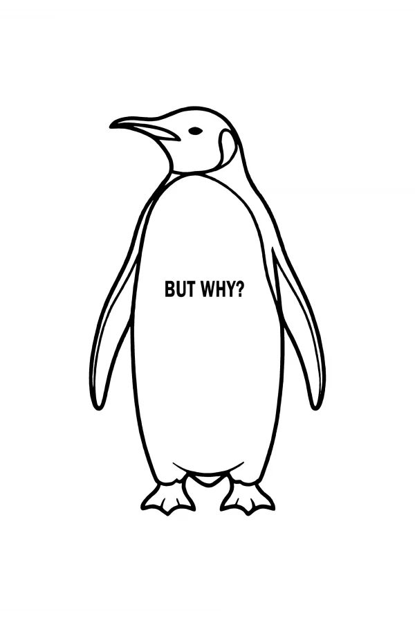 Erkek Nihilist Penguen Özel Tasarım Oversize Kapüşonlu Sweatshirt - Beyaz