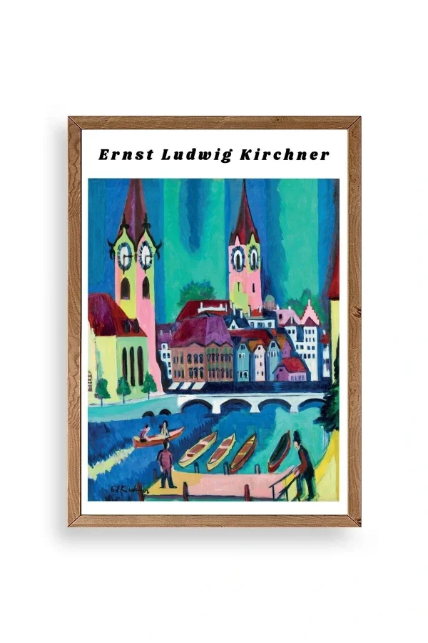 Ernst Ludwig Kirchner Ahşap Çerçeveli Tablo