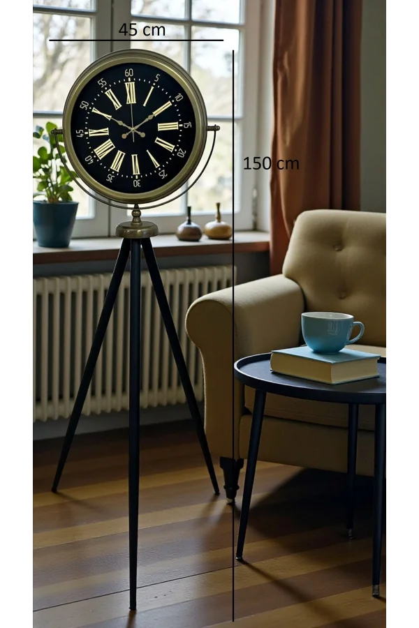 Eskitme İhtişam Tripod Ayaklı Saat