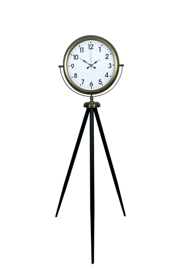 Eskitme Tripod Ayaklı Dekoratif Saat