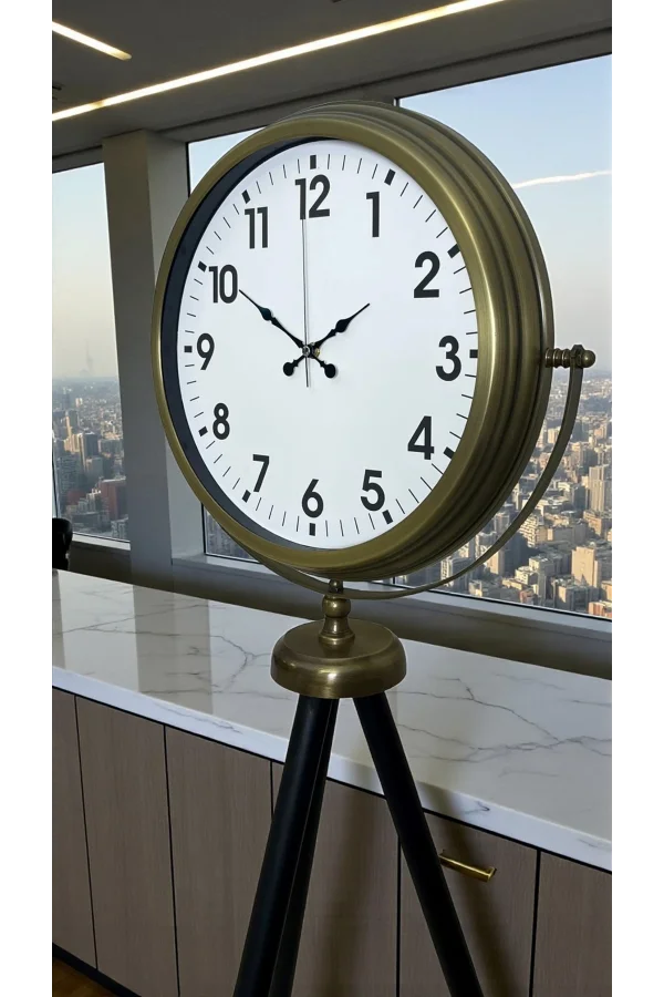 Eskitme Tripod Ayaklı Dekoratif Saat