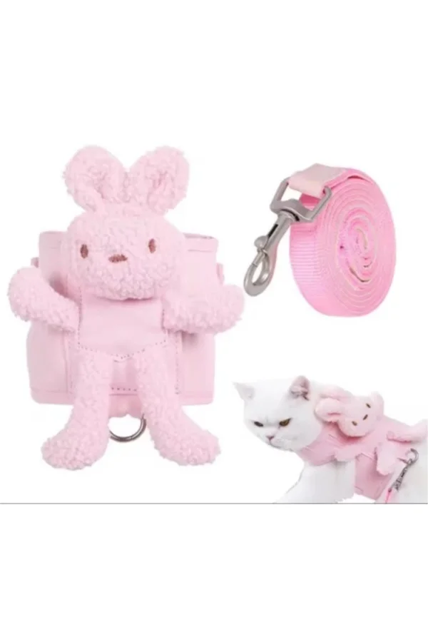 Evcil Hayvan Peluş Ayıcıklı Göğüs Gezdirme Tasması Set