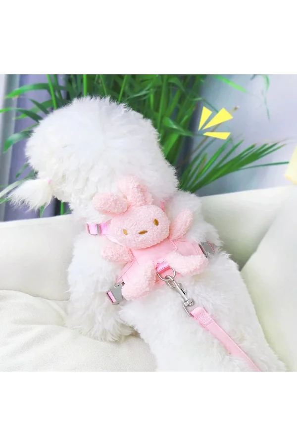 Evcil Hayvan Peluş Ayıcıklı Göğüs Gezdirme Tasması Set