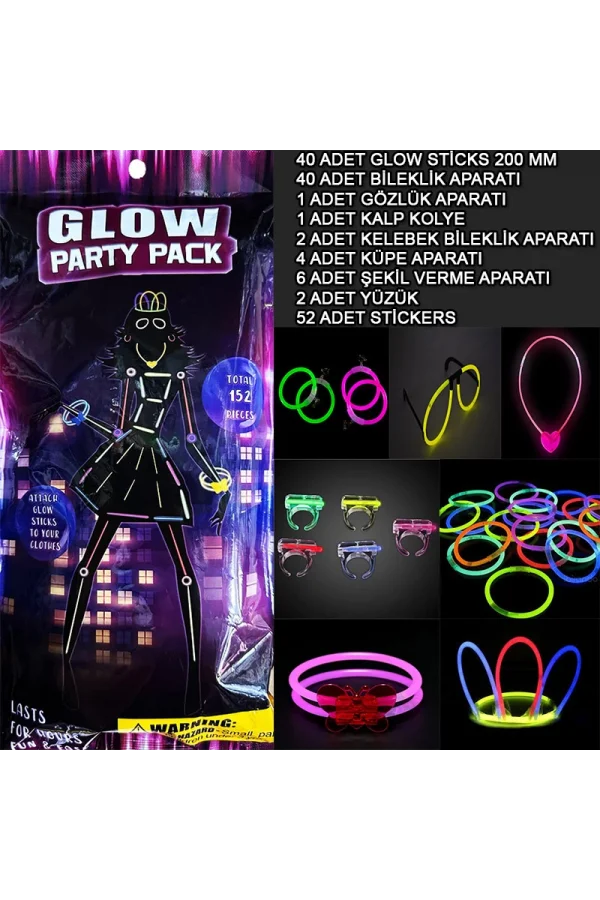Fosforlu Parti Seti 152 Parça
