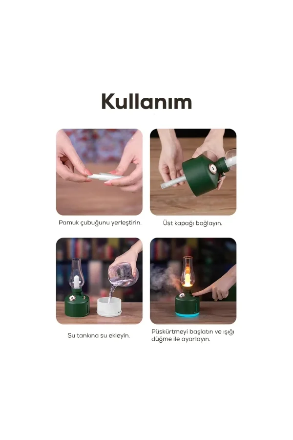 Gaz Lambası Tasarımlı Hava Nemlendirici