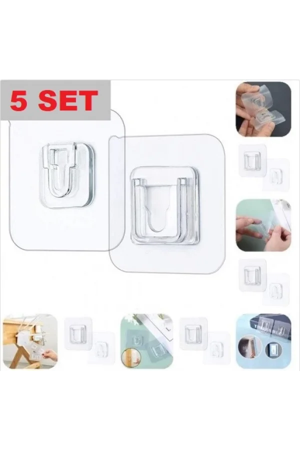 Geçmeli Klips Eşya Sabitleme Askısı 6lı Set