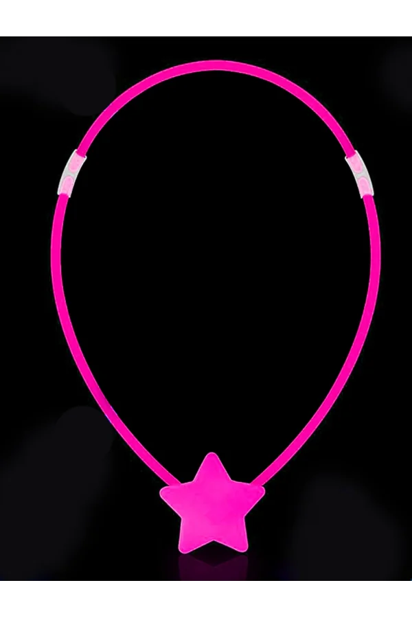 Karanlıkta Yanan Glow Stick Yıldız Kolye - 6 Adet